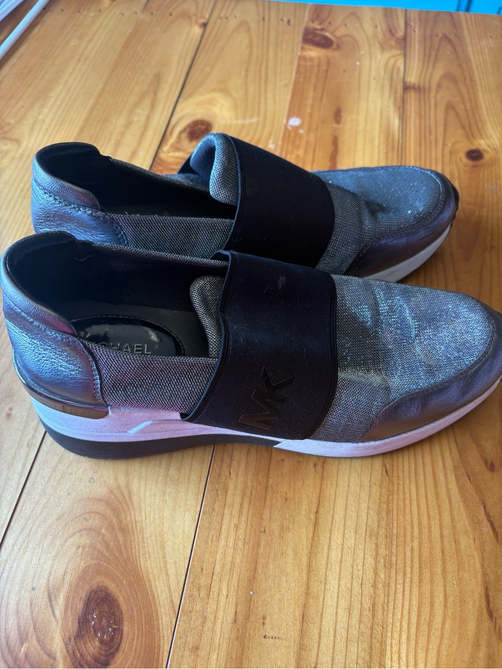 Michael Kors Black Slip-On Logo Insole Sneakers